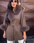 Cappa 50%lana 50%cashmere caffè