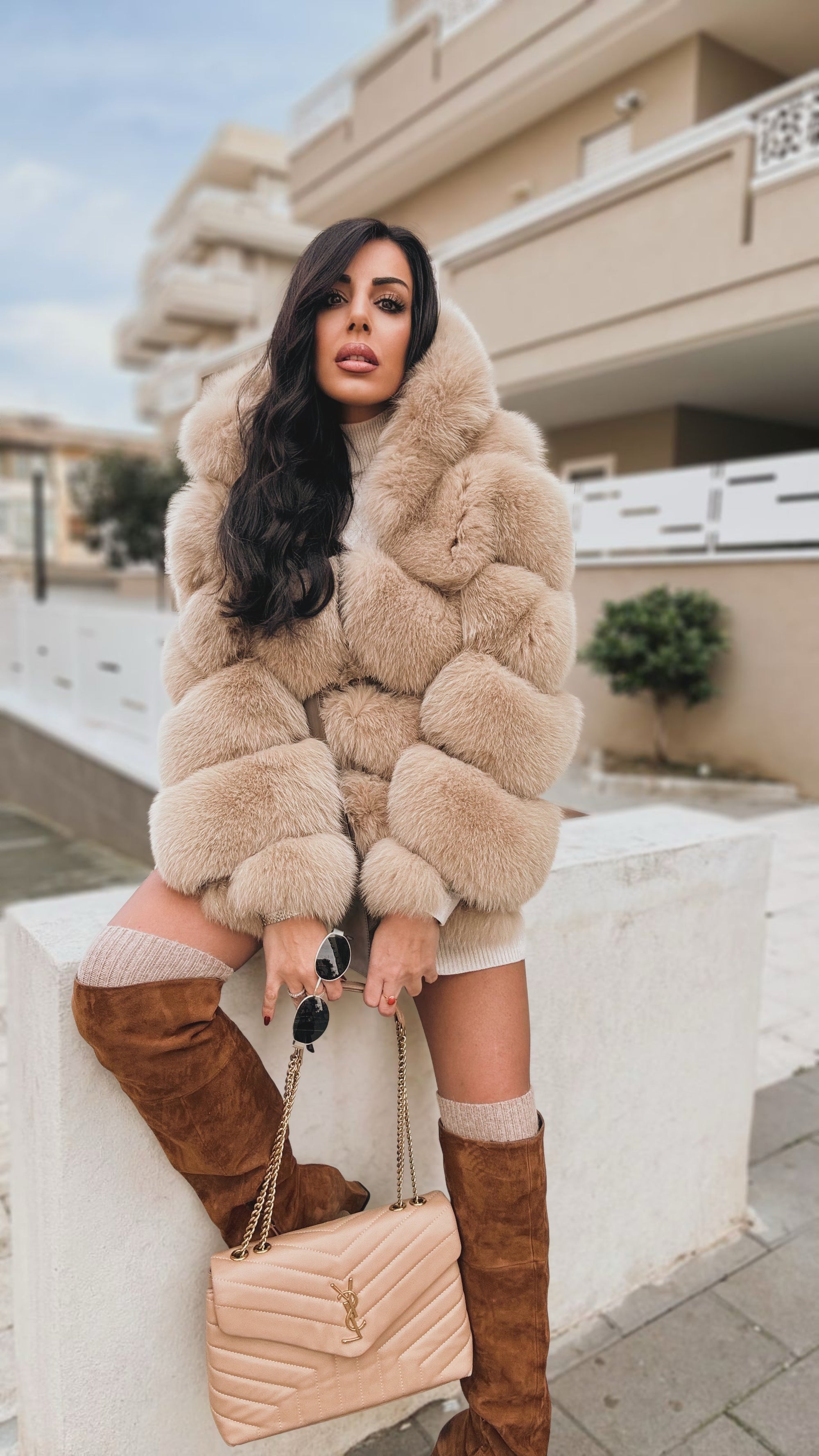Volpe Peony Nude fox luxury