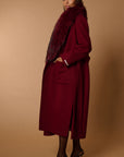 Drama luxury coat bordeaux
