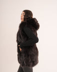 Gilet in volpe choco