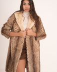 Lince con collo in visone animalier lisa
