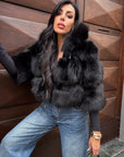 Bomber in volpe black sophy