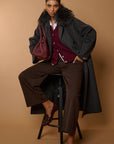 SAVANN Luxury COAT 100% lana grey