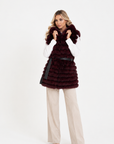 Gilet volpe Marzia bordeaux