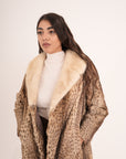 Lince con collo in visone animalier lisa