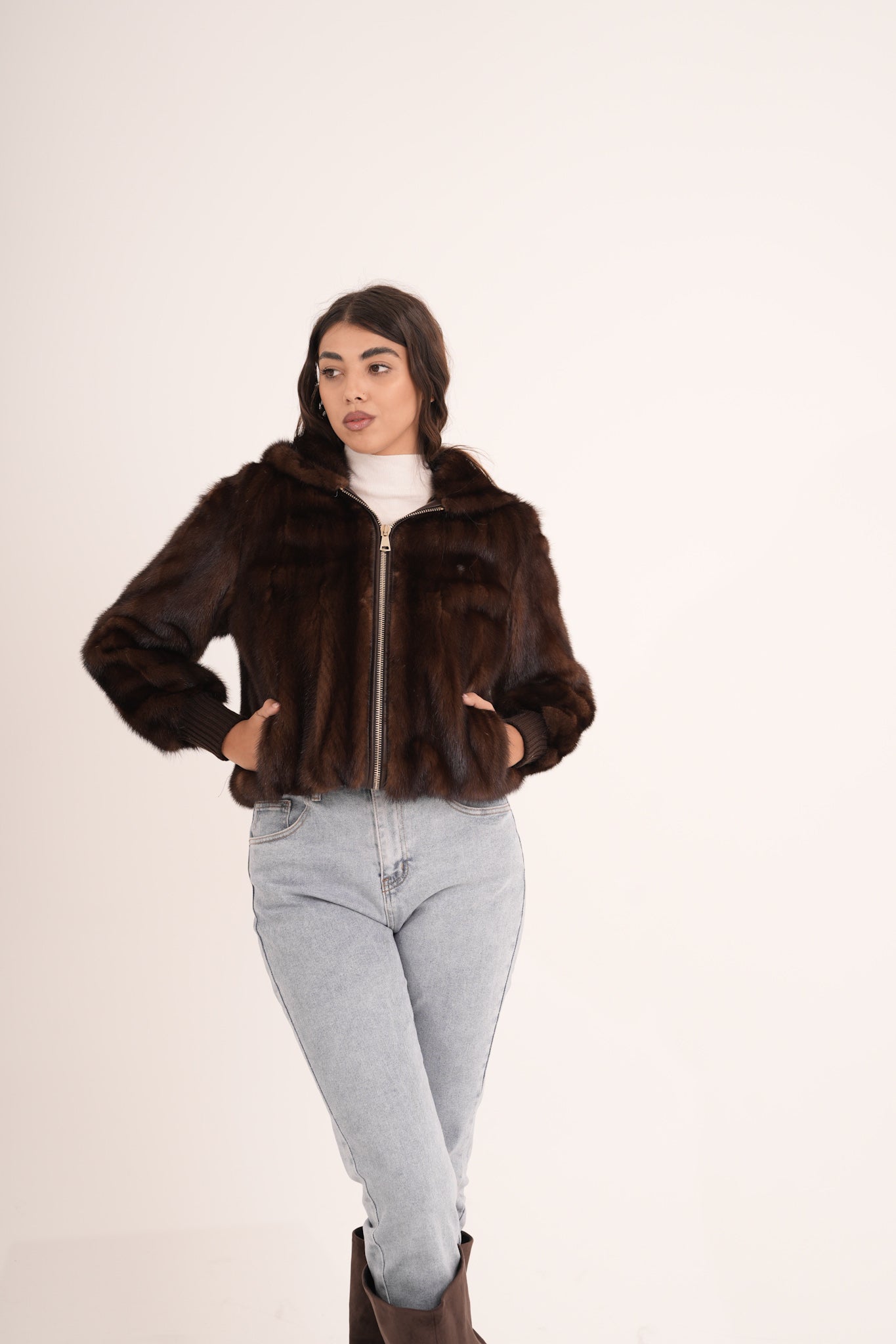 Bomber in visone AMALY