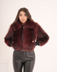 Bomber crop Burgundy