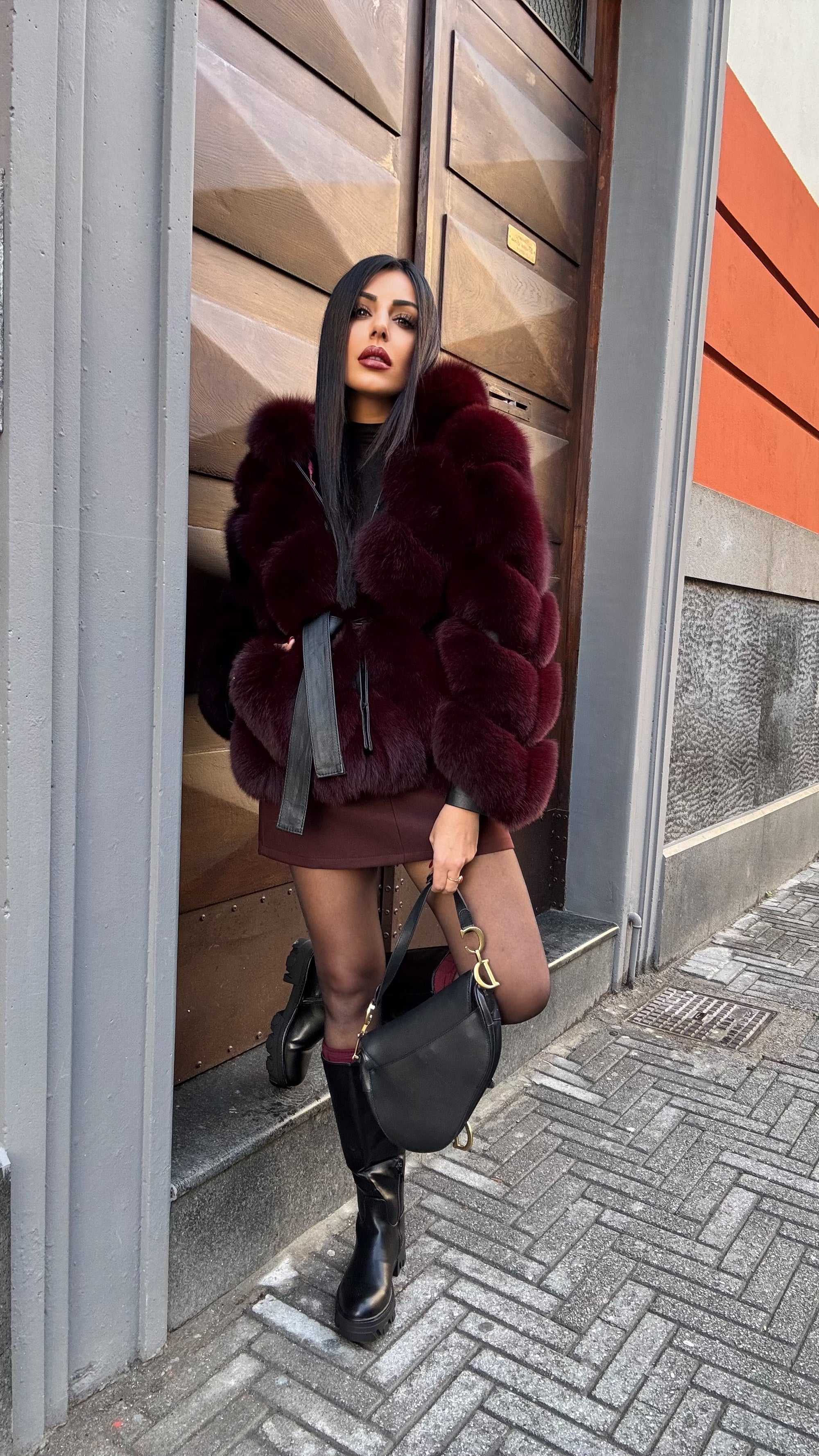 Volpe peony burgundy luxury collection