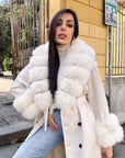 Cappotto doppiopetto luxury panna