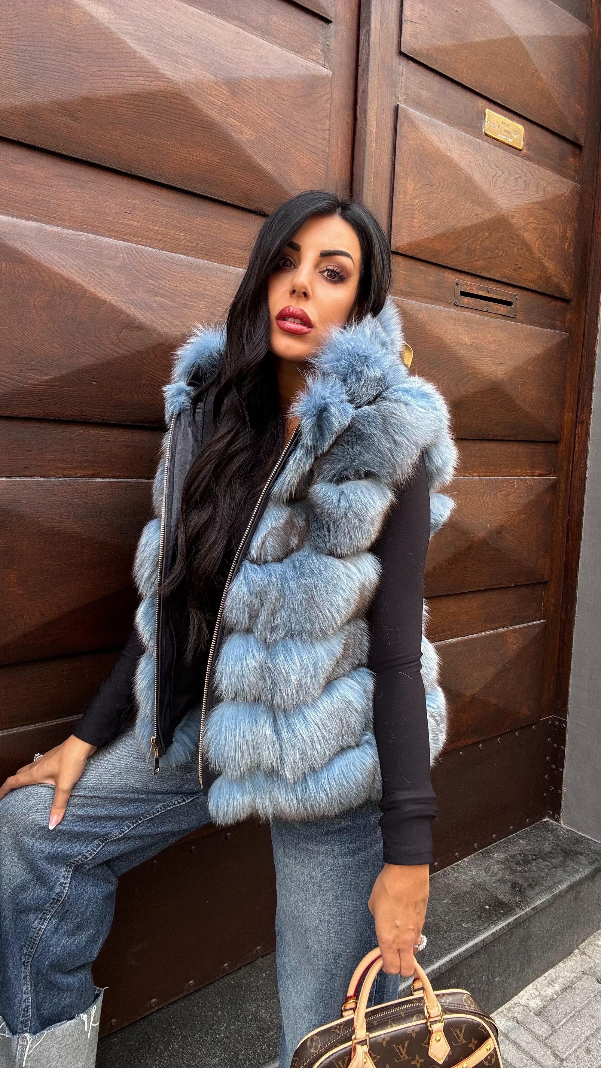 Gilet in volpe napoli
