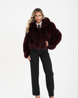 Bomber volpe orchidea bordeaux