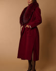 Drama luxury coat bordeaux