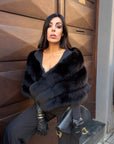 Stola in volpe Luxury black