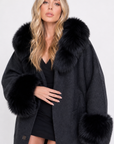 Cappotto Malin in lana e cashmere antracite