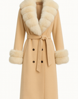 Cappotto doppiopetto beige luxury