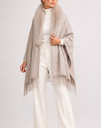 Sciarpa/Mantella 70%lana 30% cashmere bordo in volpe