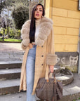 Cappotto doppiopetto beige luxury