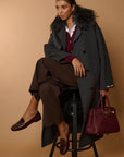 SAVANN Luxury COAT 100% lana grey