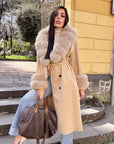 Cappotto doppiopetto beige luxury