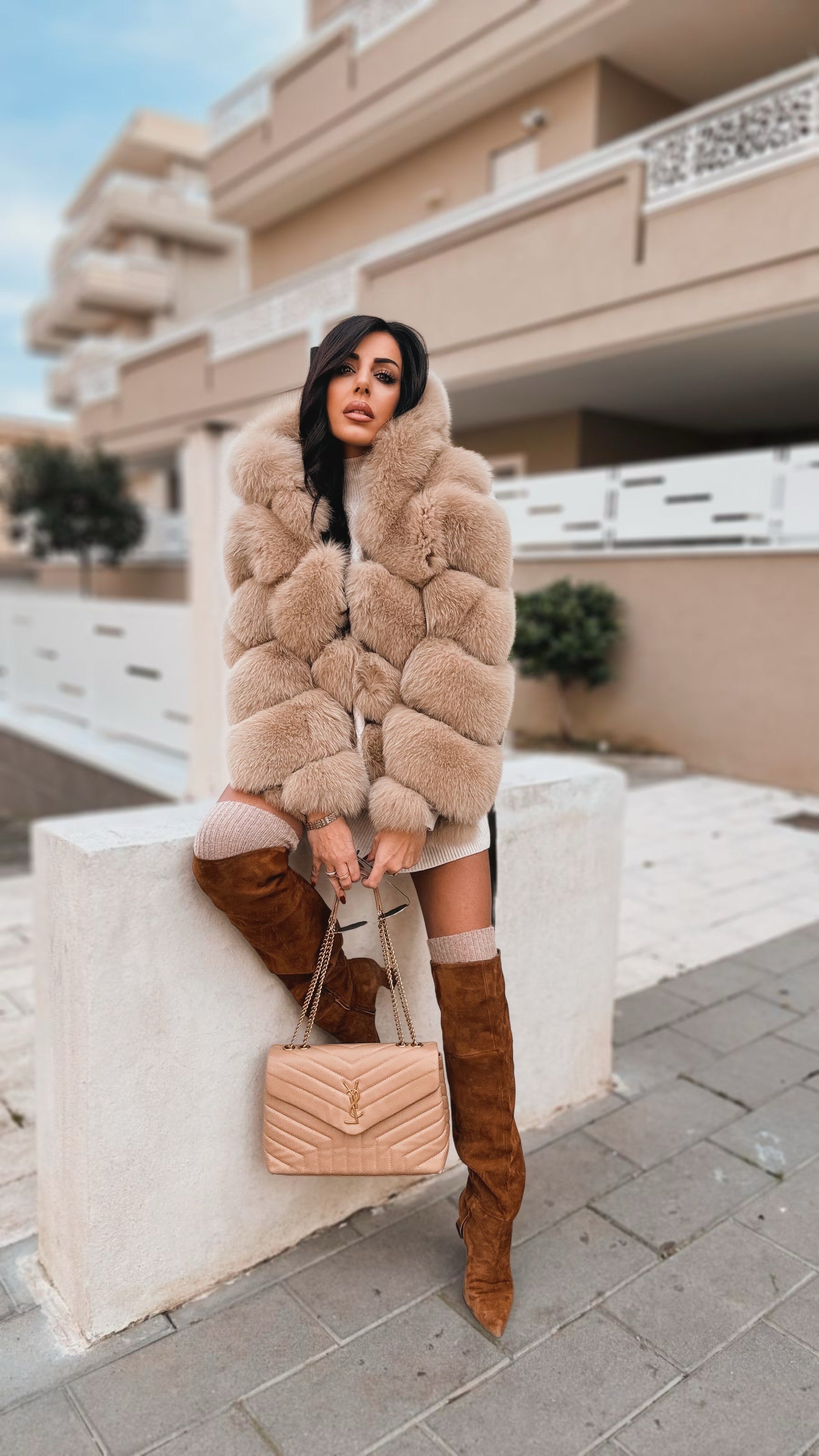 Volpe Peony Nude fox luxury
