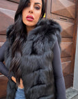 Gilet in volpe black love