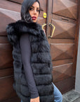 Gilet in volpe black love