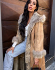 Cappotto in renna e interno in volpe Penelope