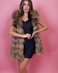 Gilet in volpe beige tenny
