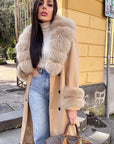 Cappotto doppiopetto beige luxury
