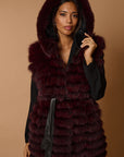 Gilet volpe leonie burgundy