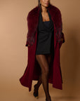 Drama luxury coat bordeaux