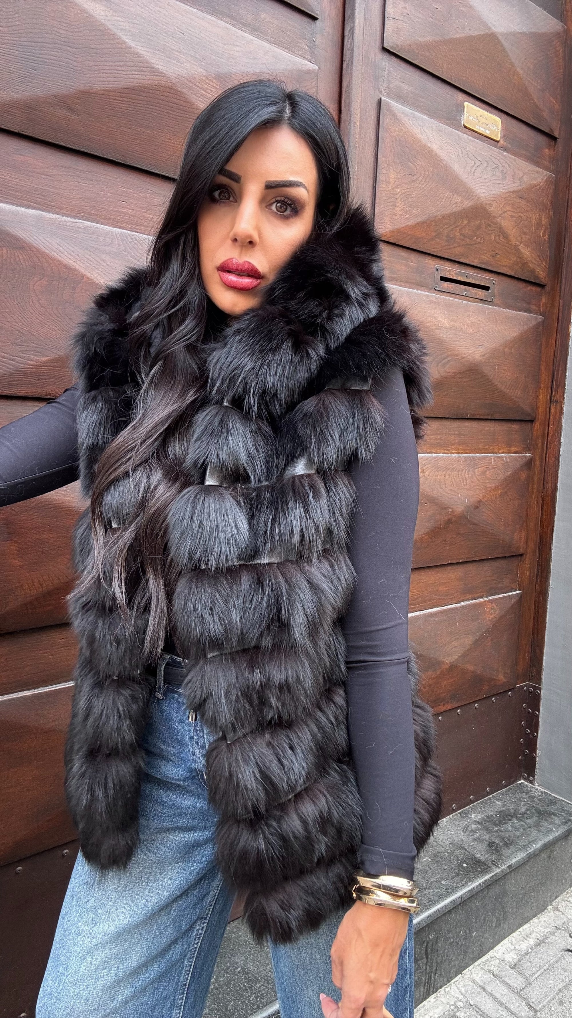 Gilet in volpe germana