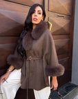 Cappa 50%lana 50%cashmere caffè
