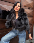 Bomber in volpe black sophy