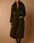 Drama luxury coat green