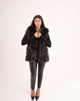 Gilet in volpe choco