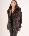 Gilet in volpe choco