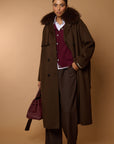 SAVANN Luxury COAT 100% lana Brown