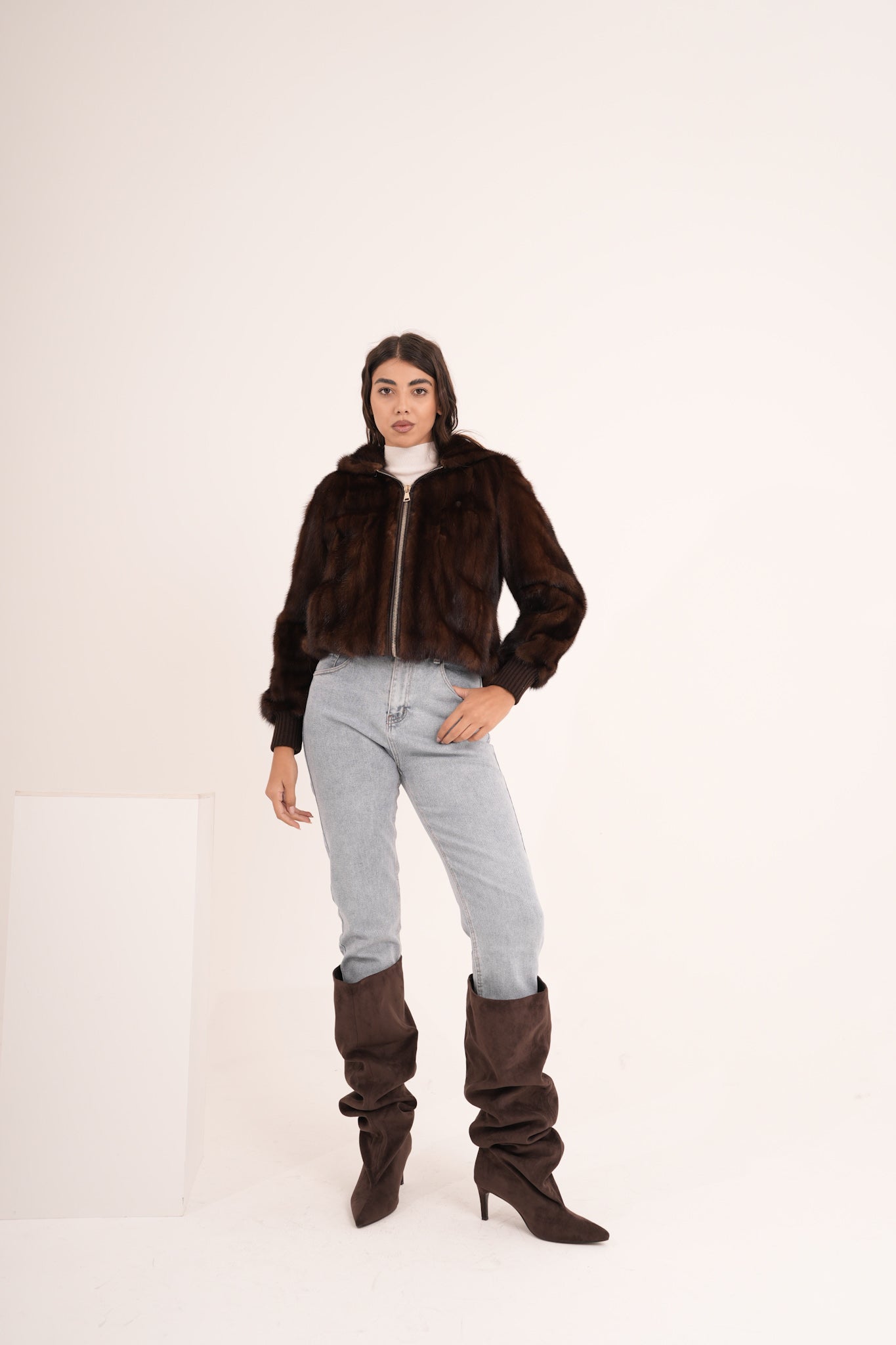Bomber in visone AMALY