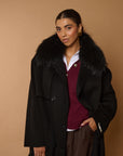 SAVANN Luxury COAT 100% lana black