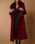 Drama luxury coat bordeaux