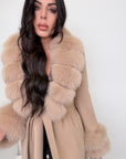 Cappotto luxury volpe camel
