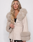 Cappotto Malin in lana e cashmere panna