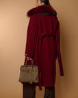 SAVANN Luxury COAT 100% lana bordeaux