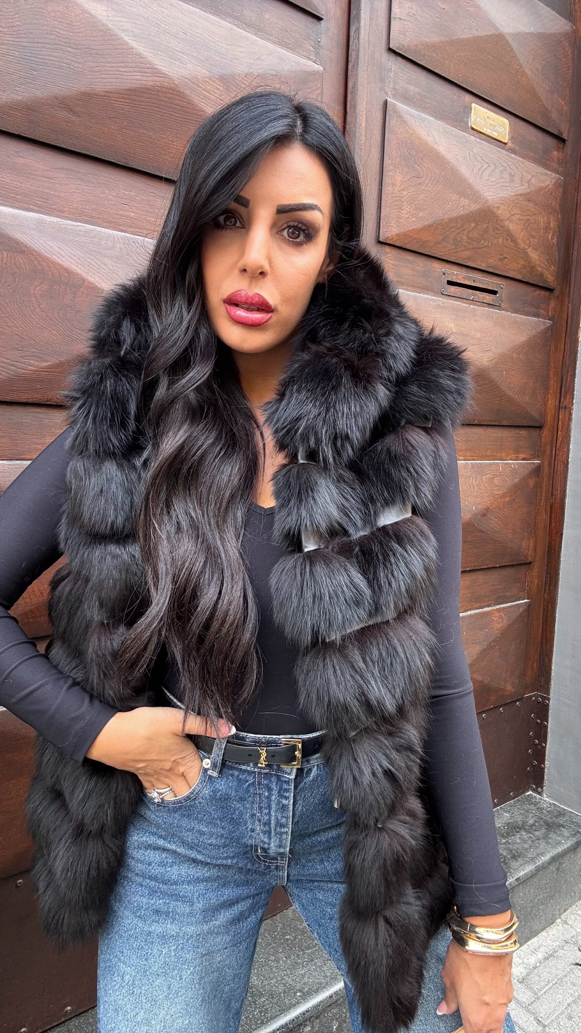 Gilet in volpe germana