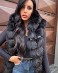 Gilet in volpe germana