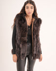 Gilet in volpe choco