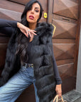 Gilet in volpe black love