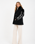 Blazer manica visone