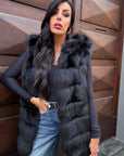 Gilet in volpe black love